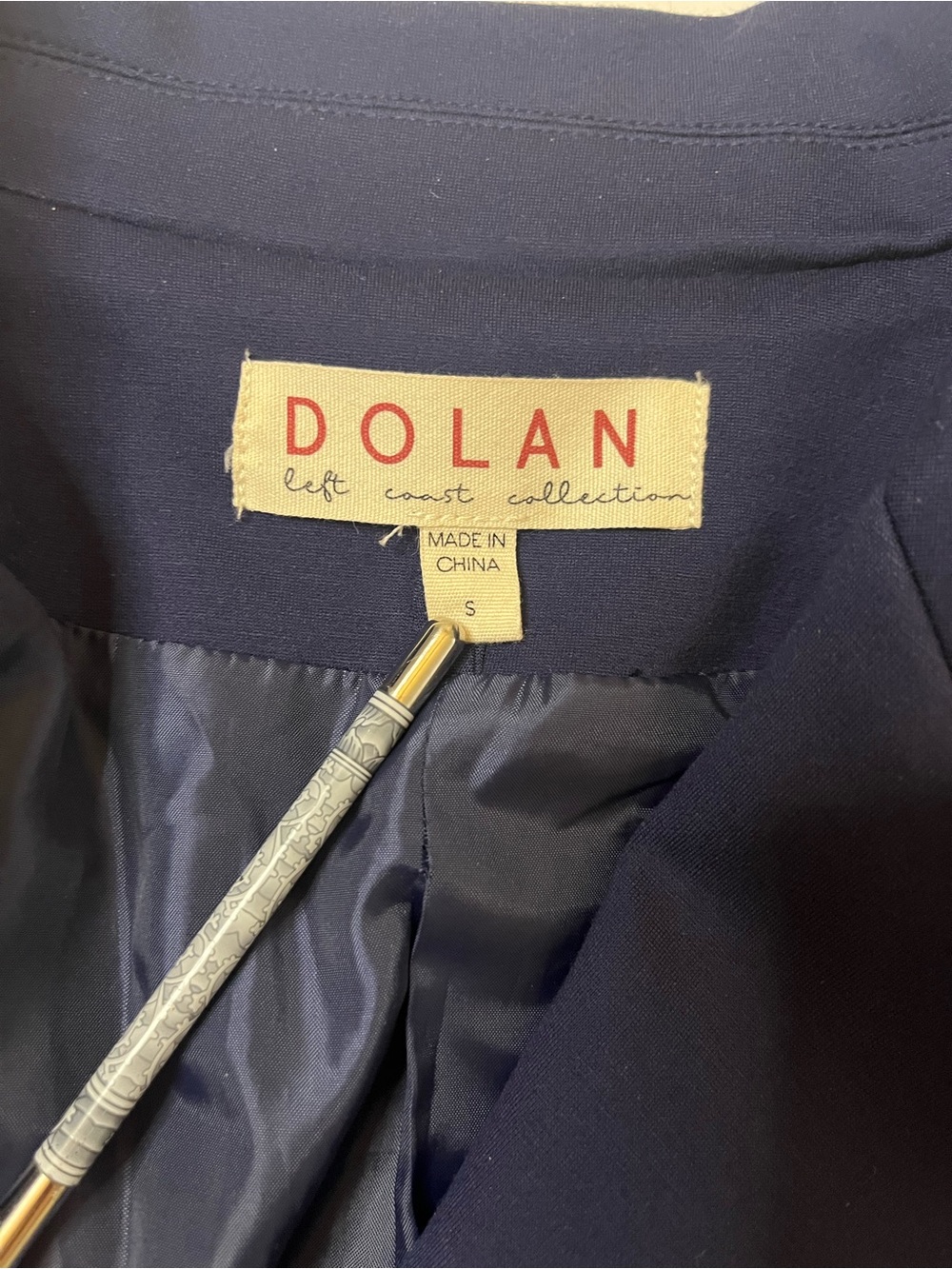 Anthropologie Dolan Navy Ponte Military Blazer Gold Buttons S - Picture 3 of 16
